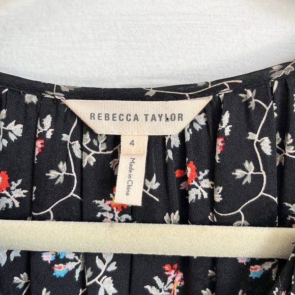 Rebecca Taylor Floral Tie Waist Dress - Picture 4 of 7